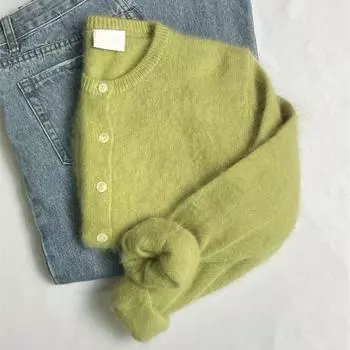 Осенняя мягкая и нежная верхняя одежда свитер пальто вязаный кардиган винтажный женский свободный вязаный свитер элегантные топы с длинным рукавом XXL синий