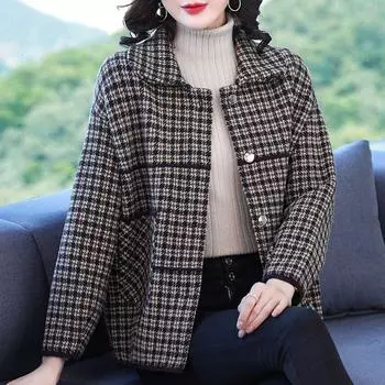 Осенняя мягкая и удобная шерстяная куртка, идеально подходящая для зимы L