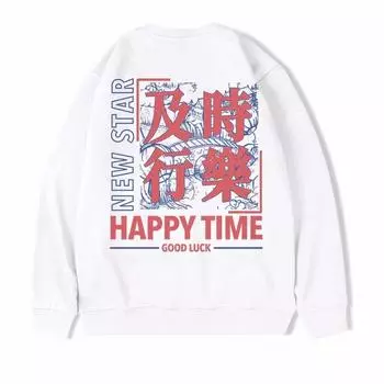 Осенняя мужская футболка с длинным рукавом с китайским 3D-принтом, толстовки для мужчин, американский уличный стиль, свободная мужская одежда, пуловеры, топы S