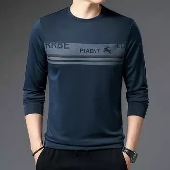 Осенняя мужская футболка с длинными рукавами, повседневная толстовка с капюшоном для людей среднего возраста на весну и осень с верхним осенним пальто снизу маленькой рубашки M
