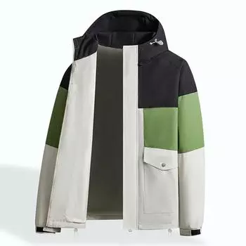 Осенняя мужская легкая уличная водонепроницаемая ветрозащитная прочная спортивная одежда с капюшоном для рыбалки и альпинизма L оранжевый