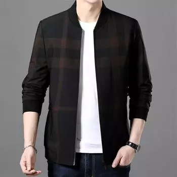 Осенняя мужская молодежная куртка с длинными рукавами, простая свободная модная куртка с бейсбольным воротником, мужская одежда M
