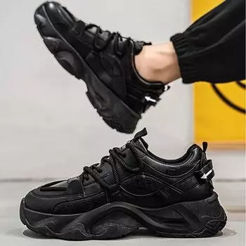 Осенняя мужская обувь 2024 года, новые дышащие сетчатые туфли, мужские модные универсальные кроссовки на толстой подошве, повседневные модные туфли для пап, размер 39-44 39 белый