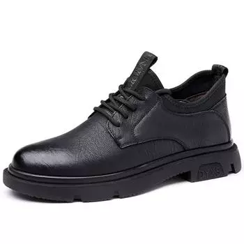 Осенняя мужская обувь большого размера 48, рабочие ботинки, британские ботинки Martin, кожаные ботинки на платформе в стиле ретро 37 хаки