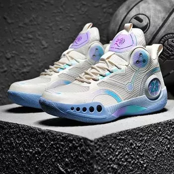 Осенняя мужская обувь для молодежи Практичные нескользящие кроссовки Спортивная обувь для студентов Высокие кроссовки Phantom 3 для баскетбола 35