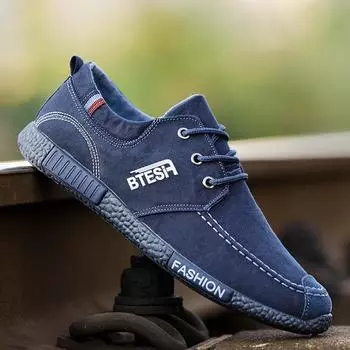 Осенняя мужская обувь, мужские туфли на плоской подошве, парусиновые туфли на шнуровке, дышащая повседневная обувь, одинарные туфли на плоской подошве, мужская мода, летний стиль, оптовая продажа 39 чёрный