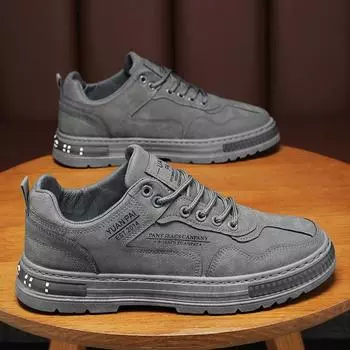 Осенняя мужская обувь, новая дышащая обувь для работы на стройплощадке, мужская трендовая универсальная нескользящая спортивная рабочая обувь для отдыха 39