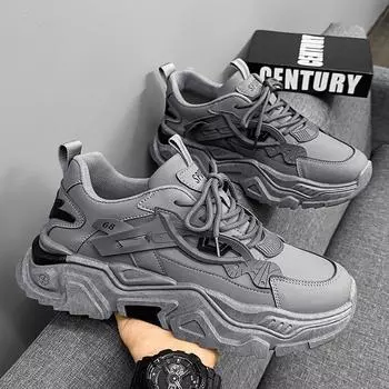 Осенняя мужская обувь, новые дышащие маленькие белые туфли, мужская модная универсальная спортивная обувь с внутренней отделкой, повседневная обувь для бега и папы 39