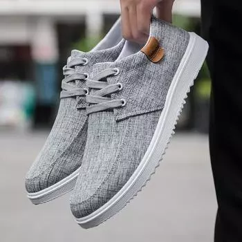 Осенняя мужская обувь парусиновые туфли универсальные мужские повседневные туфли корейская версия тренда старые пекинские тканевые туфли мужские низкие модные туфли мужские 39 чёрный