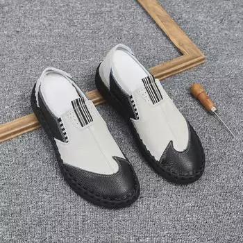 Осенняя мужская обувь. Повседневные кроссовки. Обувь для вождения. Удобные мужские лоферы с мягкой подошвой. 37