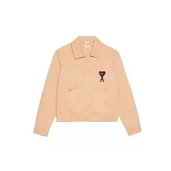Осенняя мужская однотонная куртка с логотипом Puma x AMI Paris Heart, верхняя одежда цвета хаки 534065-97 M