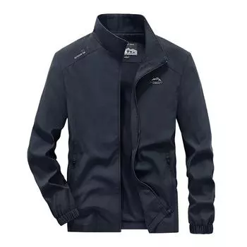 Осенняя мужская повседневная куртка для активного отдыха, быстросохнущая спортивная куртка большого размера из тонкой эластичной ткани M хаки