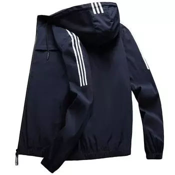 Осенняя мужская повседневная куртка, индивидуальная куртка, ветровка с капюшоном M