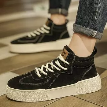 Осенняя мужская повседневная обувь из замши из натуральной кожи, мужские туфли-лоферы для вечеринок и свадьбы, мокасины, мужские легкие удобные туфли на плоской подошве для вождения 39 коричневый