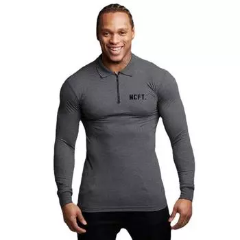 Осенняя мужская рубашка с лацканами Do The Work с принтом большого размера, модная модная дышащая рубашка поло для бодибилдинга и фитнеса, уличная одежда, 4 цвета M серый