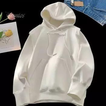 Осенняя мужская толстовка с капюшоном и защитой шеи, с капюшоном, большим карманом, эластичными манжетами и подолом, пуловер для спорта, фитнеса, путешествий, школы, топ M чёрный