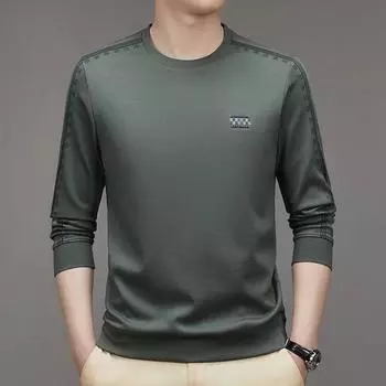 Осенняя мужская вышитая толстовка с круглым вырезом, свободный пуловер, молодежная повседневная нижняя часть M