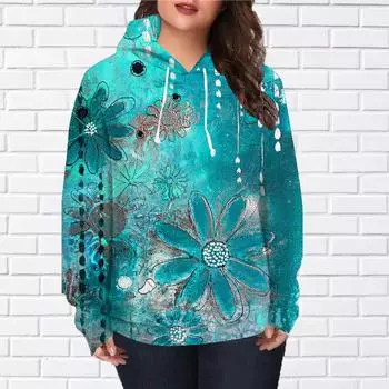 Осенняя новая 3D-печатная цифровая цепочка из бисера с цветочным принтом, толстовка с капюшоном для женщин, бейсбольная форма XS красный