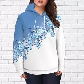 Осенняя новая 3D-печатная цифровая толстовка с косой цветочной печатью, женская бейсбольная форма XS розовый