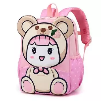 Осенняя новая детская сумка для книг, милые маленькие рюкзаки с героями мультфильмов для мальчиков и девочек, нейлоновая легкая сумка для детей 3-5 лет, легкая школьная сумка для младшего детского сада 31*22*12cm синий