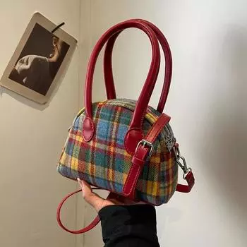 Осенняя новая контрастная сетчатая мини-сумка, модная маленькая сумка через плечо, мягкая дизайнерская женская сумка через плечо