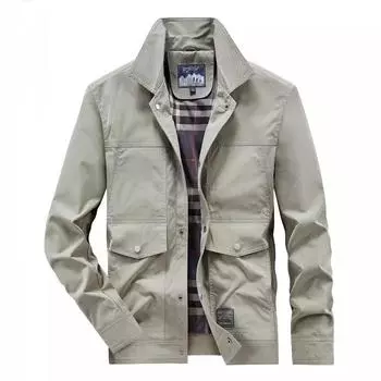 Осенняя новая куртка мужская большого размера пальто топы мужские комбинезоны многосумочные ретро топы рубашки куртки для мужчин M