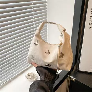 Осенняя новая маленькая сумка-бабочка женская модная сумка в иностранном стиле универсальная фактура пригородная сумка-мессенджер белый