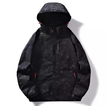 Осенняя новая модная брендовая куртка для подростков с контрастным цветным капюшоном, бейсбольная куртка в гонконгском стиле, мужская куртка M
