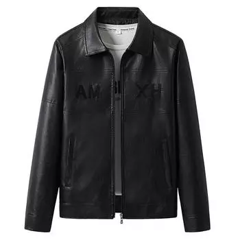 Осенняя новая модная молодежная универсальная повседневная куртка мужская кожаная куртка мужская японская модная брендовая мужская куртка с лацканами M