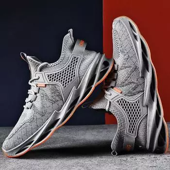 Осенняя новая модная повседневная обувь, мужская уличная спортивная обувь для бега, мужская обувь с мягкой подошвой, летающая вентиляция 39 чёрный/синий