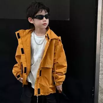 Осенняя новая модная универсальная одежда для мальчиков 90cm жёлтый