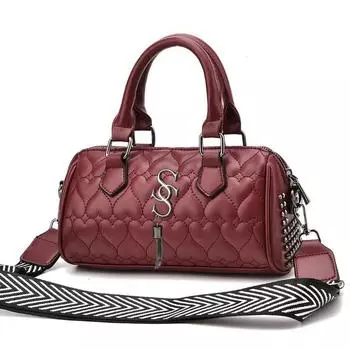 Осенняя новая модная универсальная женская сумка с кисточками и заклепками, сумка из мягкой кожи с текстурой, женская сумка через плечо