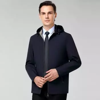 Осенняя новая мужская куртка в стиле шляпы из молочного шелка, мужская деловая повседневная куртка высокого класса для папы 170