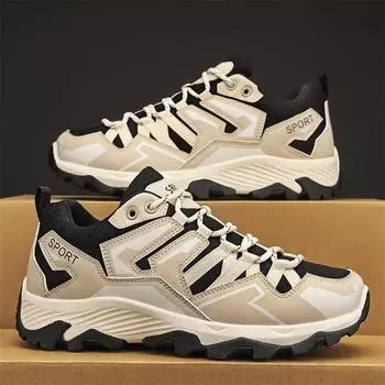 Осенняя новая мужская обувь, модная спортивная, дышащая сетка, толстая подошва, увеличивающая рост, повседневная, универсальная, белая, кроссовки Hombre 39 бежевый