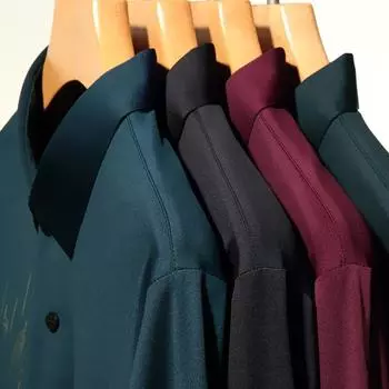 Осенняя новая мужская повседневная мужская рубашка с длинным рукавом с обычными лацканами и принтом среднего возраста в наличии M