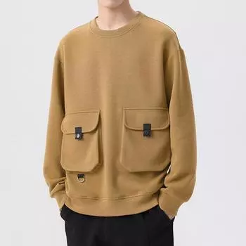 Осенняя новая мужская толстовка с капюшоном, повседневная модная тенденция, удобная футболка с длинными рукавами для молодых студентов, весенне-осенняя одежда M