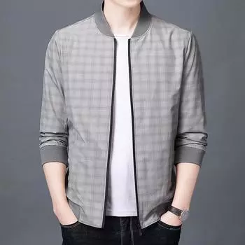 Осенняя новая мужская тонкая куртка среднего возраста, куртка для папы, повседневный свободный топ для мужчин M