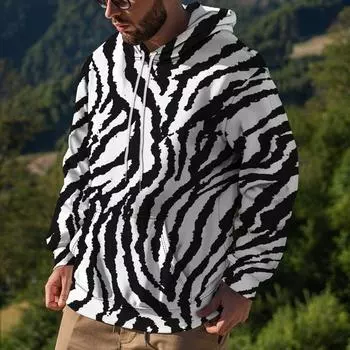 Осенняя новая мужская тонкая толстовка с принтом белой волны, повседневная, удобная толстовка с 3D цифровой печатью для мужчин и женщин, бейсбольная форма для пар XS белый