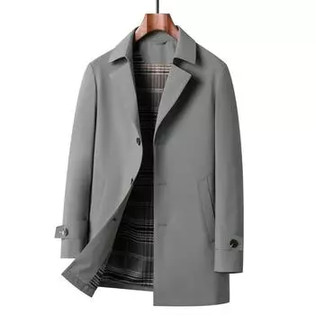 Осенняя новая мужская ветровка, модная ветровка без утюга, красивая мужская куртка с лацканами M