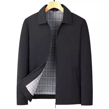 Осенняя новая повседневная куртка мужская среднего и пожилого возраста куртка делового стиля мужская одежда M