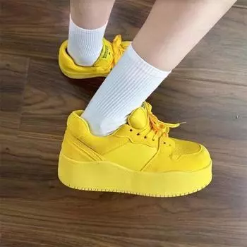 Осенняя новая повседневная обувь на платформе Dopamine Ins Fashion 35 жёлтый