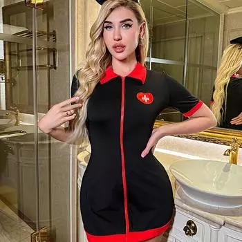Осенняя новая сексуальная соблазнительная тонкая форма медсестры игровое секс-платье S