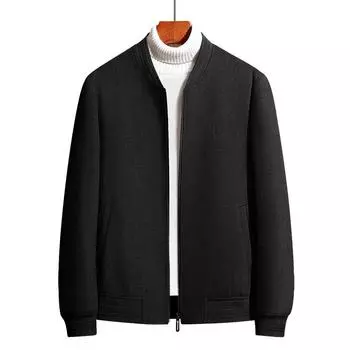 Осенняя новая шерстяная куртка мужская мода свободное пальто мужское шерстяное пальто осенний топ мужской 170 серый