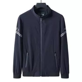 Осенняя новая спортивная куртка мужская тонкая корейская стильная красивая куртка весна и осень большой размер свободный спортивный топ M