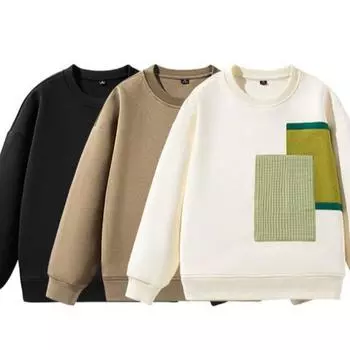 Осенняя новая тяжелая майка с круглым вырезом для мужчин, осенне-зимняя модная брендовая мужская свободная повседневная одежда с длинными рукавами, трендовая M