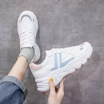 Осенняя новая универсальная повседневная спортивная обувь Ins Tide Little White Shoes для женщин, студентов, на платформе, для папы 35