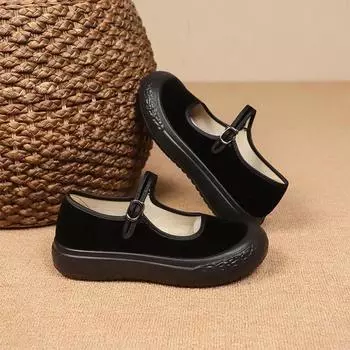 Осенняя новая женская обувь, модная повседневная обувь на платформе с блочным каблуком, кроссовки для фитнеса, ходьбы и танцев 35 чёрный
