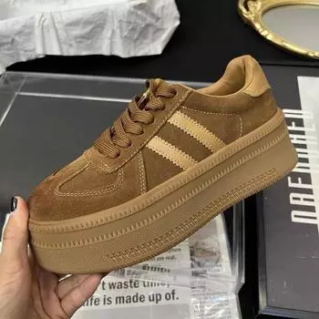 Осенняя новая женская повседневная спортивная обувь на толстой подошве, простая, подходящая по цвету, повседневная, универсальная, для походов на открытом воздухе, женская вулканизированная обувь 35 серый