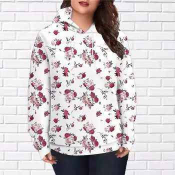 Осенняя новинка 3D-печатная цифровая розовая розовая толстовка с капюшоном женская бейсбольная форма XS розовый