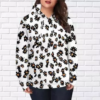 Осенняя новинка 3D-печатная цифровая толстовка с принтом Plumeria Rubra для женщин, бейсбольная форма XS чёрный